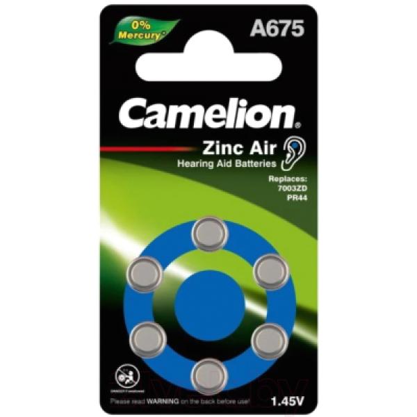Батарейка Camelion Mercury Free / ZA675-BP6