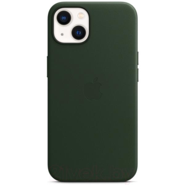 Чехол-накладка Apple Leather Case With MagSafe для iPhone 13 / MM173