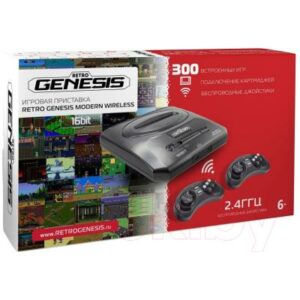 Игровая приставка Retro Genesis Sega Modern Wireless 300 игр + 2 джойстика