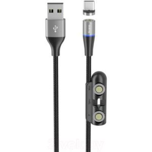 Кабель Olmio MagCable 3in1 USB2.0 - microUSB/typeC/8-pin / 041662