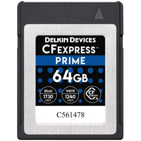 Карта памяти Delkin Devices Prime CFexpress 64GB (DCFX0-064)