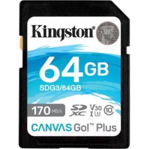 Карта памяти Kingston Canvas Go Plus SDXC (Class10) 64Gb (SDG3/64GB)