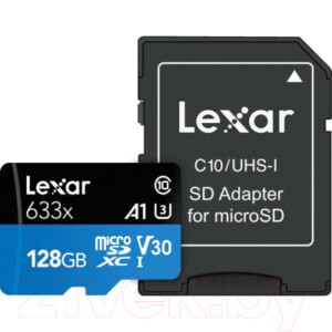 Карта памяти Lexar 128GB High-Performance 633x microSDXC UHS-I (LSDMI128BB633A)