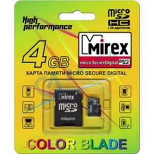 Карта памяти Mirex microSDHC (Class 10) 4GB (13613-AD10SD04)