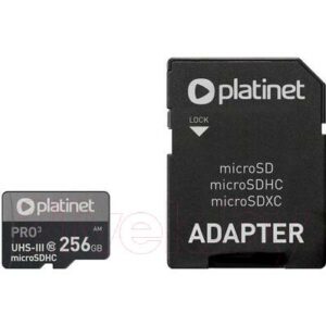 Карта памяти Platinet Pro 3 microSDXC 256GB (Сlass10) A2 / PMMSDX256UIII