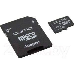 Карта памяти Qumo microSDHC (Class 10) 32GB (QM32GMICSDHC10U3)