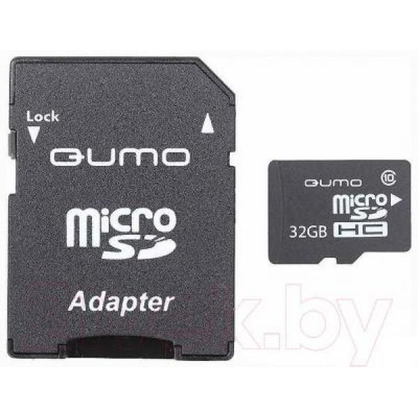 Карта памяти Qumo microSDHC (UHS-1) 32GB (QM32GMICSDHC10U1)