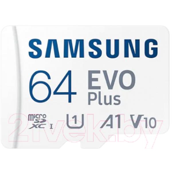 Карта памяти Samsung EVO Plus microSD UHS-I 64GB (MB-MC64KA/RU)