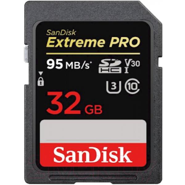 Карта памяти SanDisk Extreme Pro SDHC 32GB (SDSDXXG-032G-GN4IN)