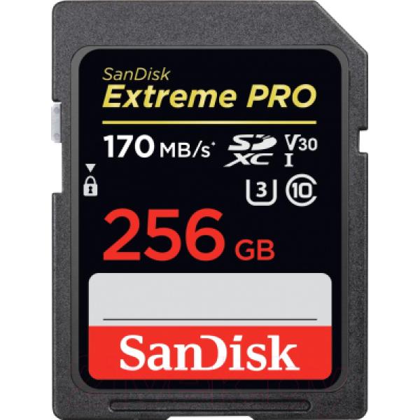 Карта памяти SanDisk Extreme Pro SDXC 256GB (SDSDXXY-256G-GN4IN)