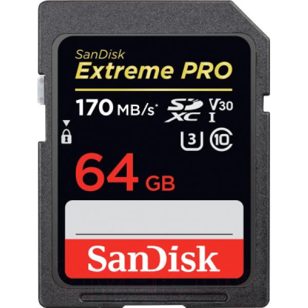 Карта памяти SanDisk Extreme Pro SDXC 64GB (SDSDXXY-064G-GN4IN)