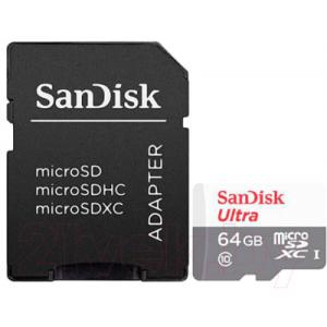 Карта памяти SanDisk MicroSDXC (Class10) 64GB (SDSQUNR-064G-GN3MA)