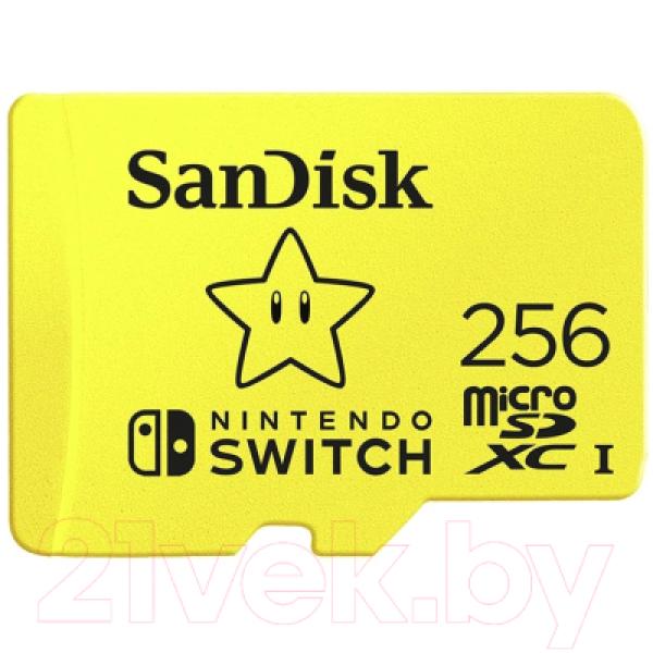 Карта памяти SanDisk Nintendo Switch MicroSDXC SQXAO GNCZN 256GB (SDSQXAO-256G-GNCZN)