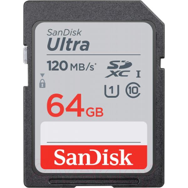 Карта памяти SanDisk Ultra 64GB (SDSDUN4-064G-GN6IN)