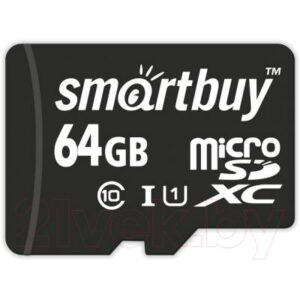 Карта памяти SmartBuy microSDXC (Class 10) 64GB (SB64GBSDCL10-00)