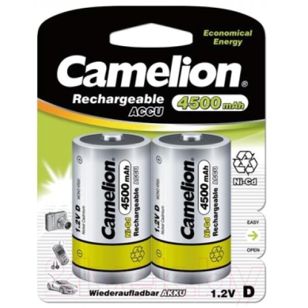 Комплект аккумуляторов Camelion D-4500mAh-BP2 NC