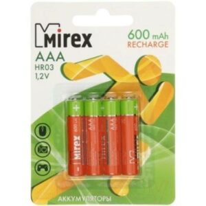 Комплект аккумуляторов Mirex HR03 / HR03-06-E4