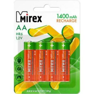Комплект аккумуляторов Mirex HR6 1400mAh / HR6-14-E4