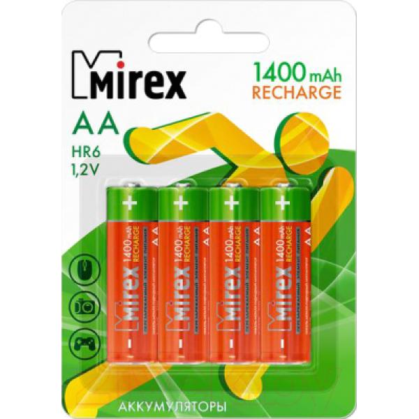 Комплект аккумуляторов Mirex HR6 1400mAh / HR6-14-E4