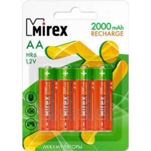 Комплект аккумуляторов Mirex HR6 2000mAh / HR6-20-E4