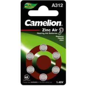 Комплект батареек Camelion ZA312 BL6 Mercury Free