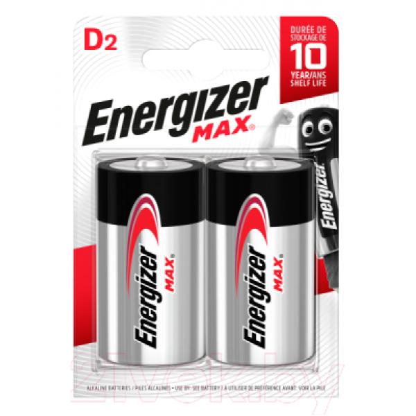 Комплект батареек Energizer Мax Alk D/LR20 BP2 / E301533400