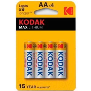 Комплект батареек Kodak Max FR6-4BL L91 LITHIUM / Б0046506