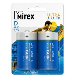 Комплект батареек Mirex LR20 D 1.5V / 23702-LR20-S2