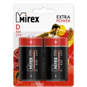 Комплект батареек Mirex R20 D 1.5V / 23702-LR20-E2