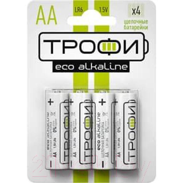 Комплект батареек Трофи LR6-4BL ECO / Б0017046