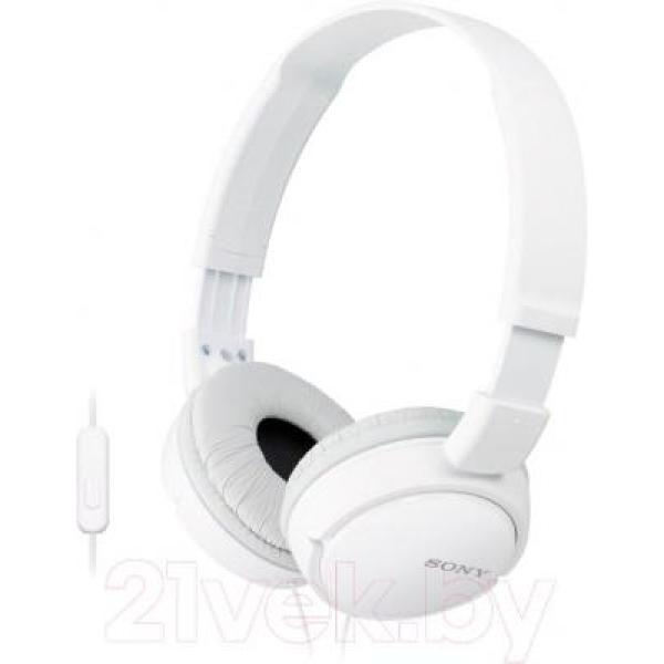 Наушники-гарнитура Sony MDR-ZX110APW