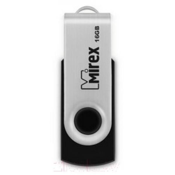Usb flash накопитель Mirex Swivel Rubber Black 16GB (13600-FMURUS16)