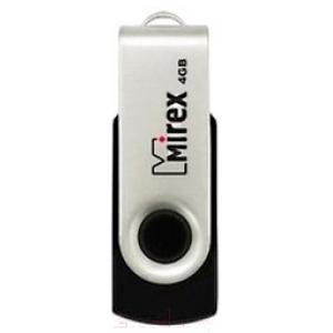 Usb flash накопитель Mirex Swivel Rubber Black 4GB (13600-FMURUS04)