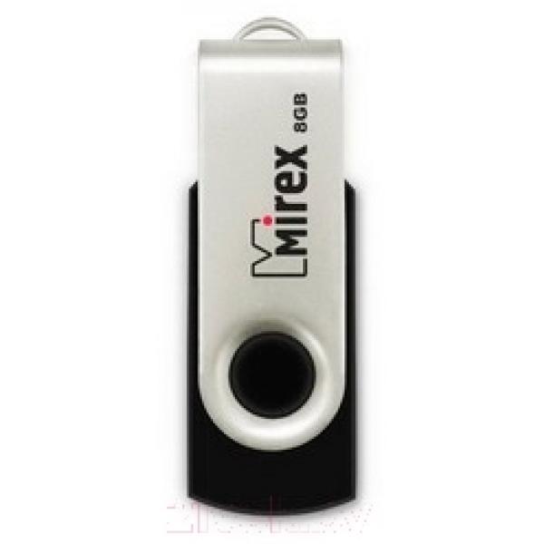 Usb flash накопитель Mirex Swivel Rubber Black 8GB (13600-FMURUS08)