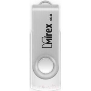 Usb flash накопитель Mirex Swivel White 4GB / 13600-FMUSWT04