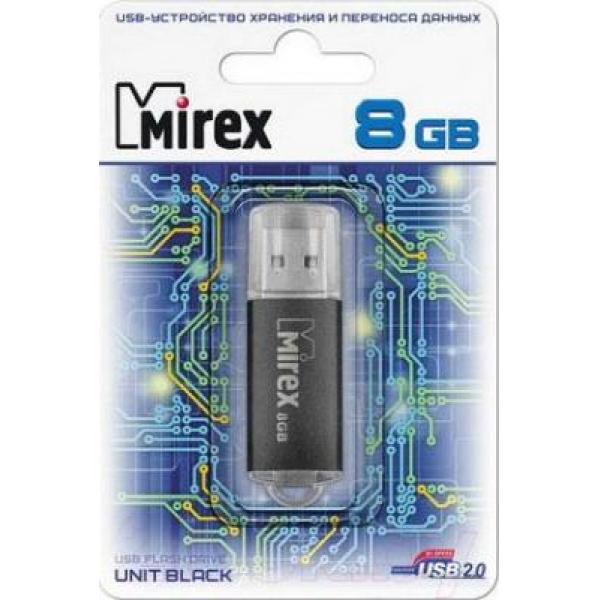 Usb flash накопитель Mirex Unit Black 8Gb / 13600-FMUUND08