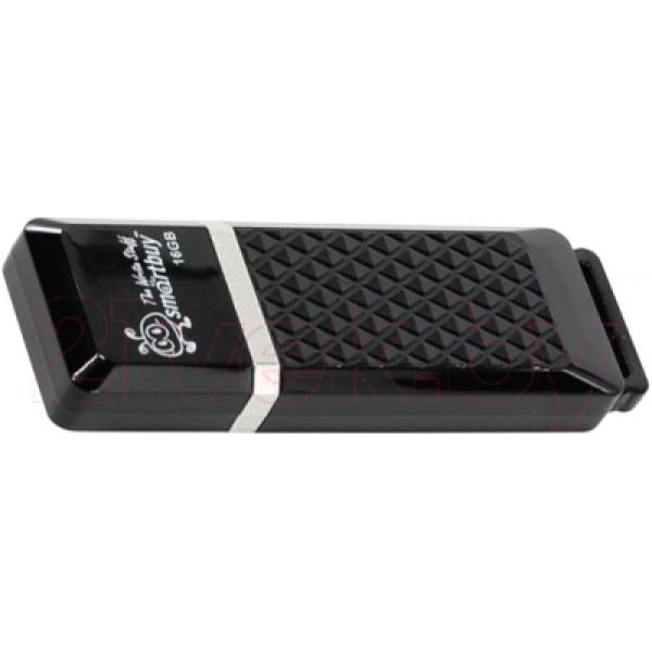 Usb flash накопитель SmartBuy Quartz Black 16Gb (SB16GBQZ-K)