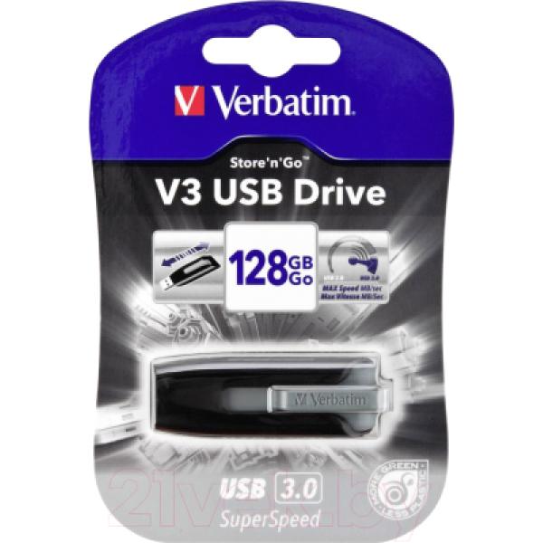Usb flash накопитель Verbatim V3 Store 'n' Go 128GB / 49189