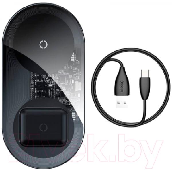 Зарядное устройство беспроводное Baseus Simple 2in1 / WXJK-A01