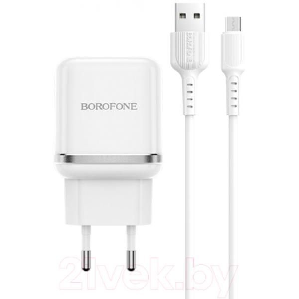 Зарядное устройство сетевое Borofone BA36A MicroUSB / 6931474715999