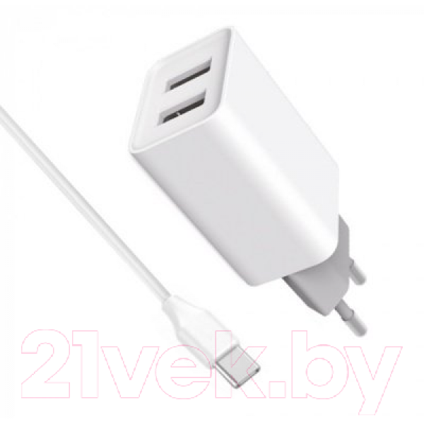 Зарядное устройство сетевое Digitalpart WC-221 2.1A с кабелем Type-C
