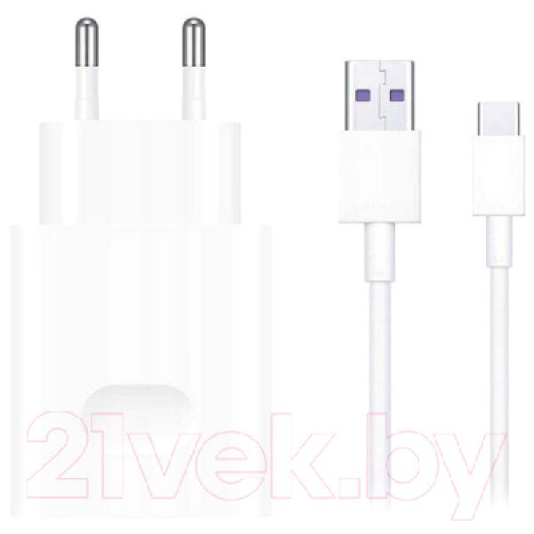 Зарядное устройство сетевое Huawei SuperCharge HW-100225E00 Wall Charger CP404 + кабель Type-C