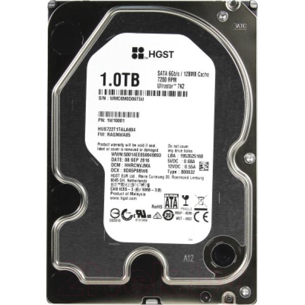 Жесткий диск HGST Ultrastar 7K2 1TB (HUS722T1TALA604)