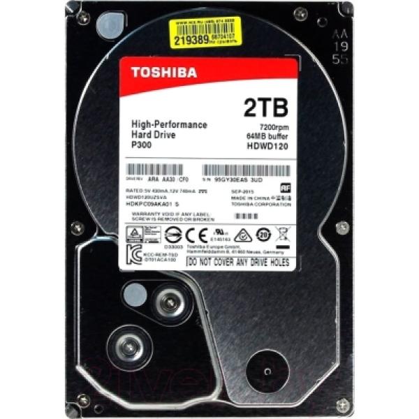 Жесткий диск Toshiba P300 2TB (HDWD120UZSVA)