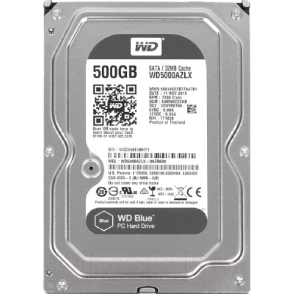 Жесткий диск Western Digital Blue 500GB (WD5000AZLX)