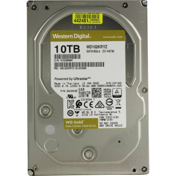 Жесткий диск Western Digital Gold 10TB (WD102KRYZ)